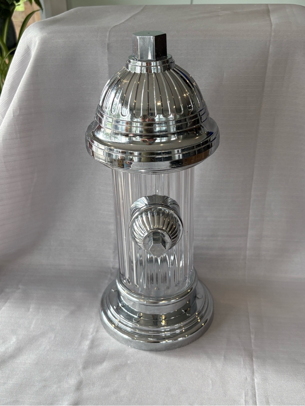 Chrome Fire Hydrant Table Accent - Silver
